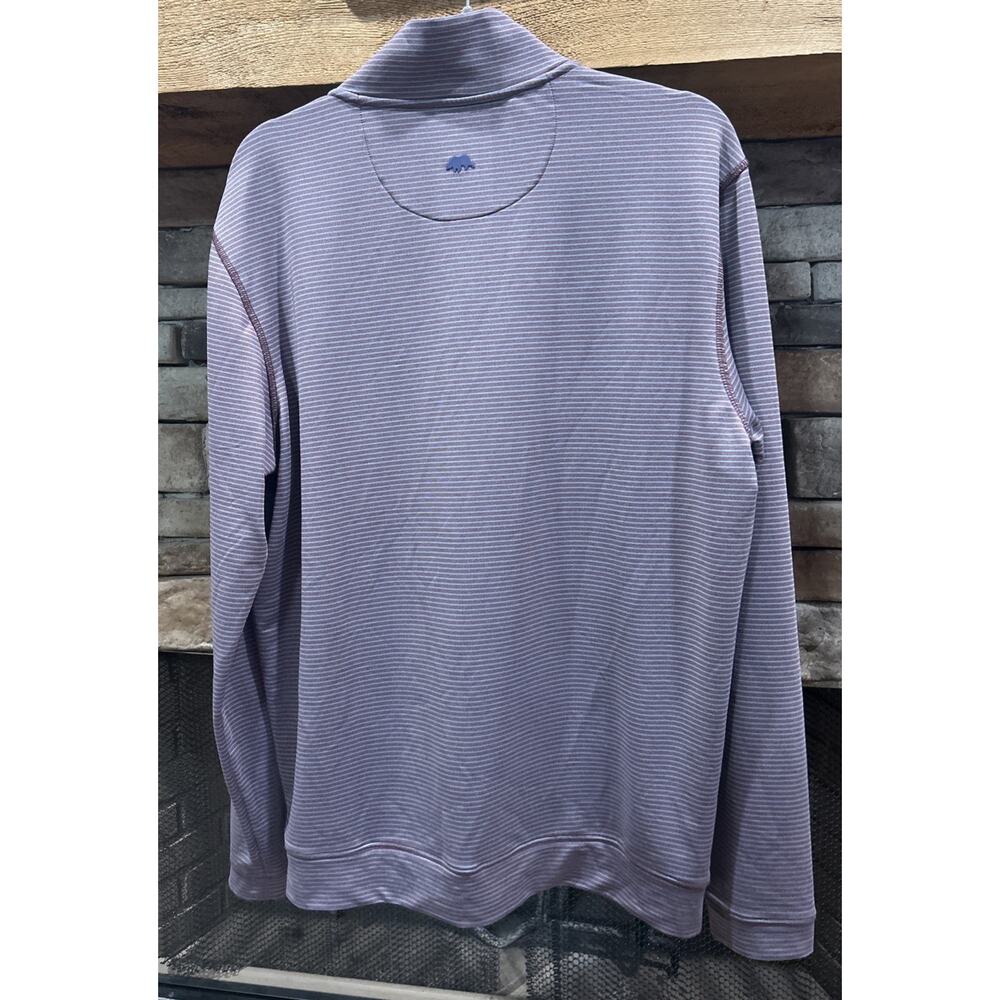 Men’s ONWARD RESERVE Performance Purple/Blue Striped 1/4 Zip Pullover Size M *B3 - Picture 4 of 5